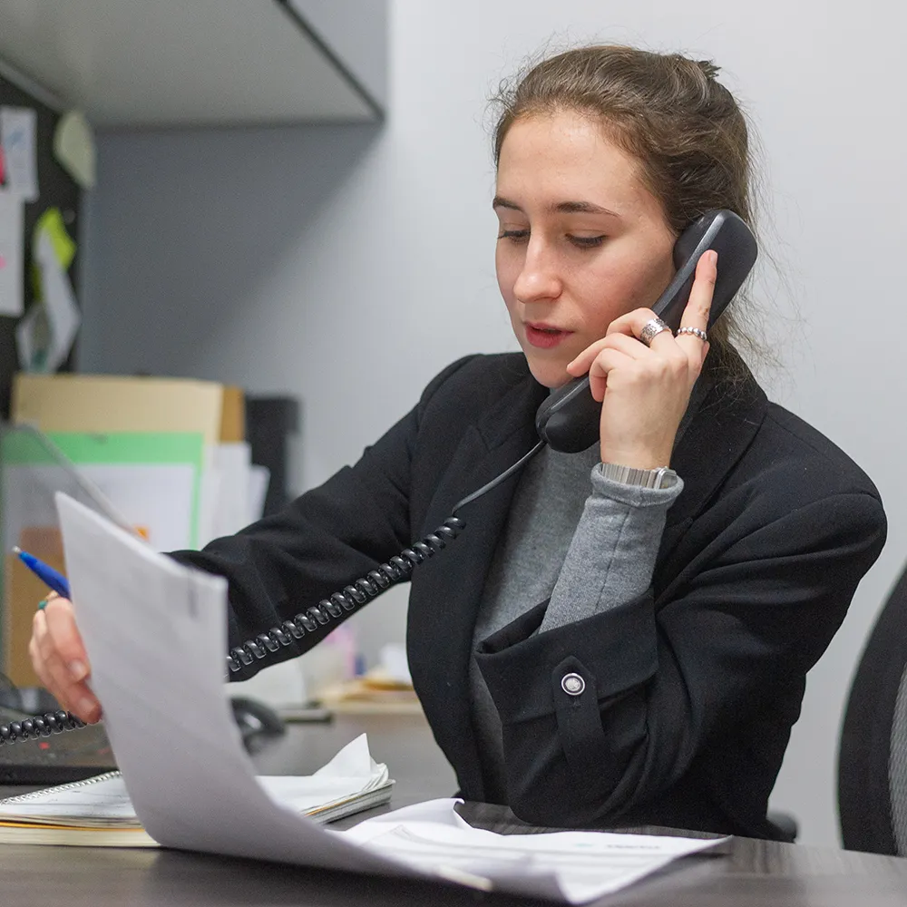 Lucie au travail