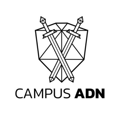 Logo Le Campus en Arts et Divertissement Numérique (ADN), Noir et JPG