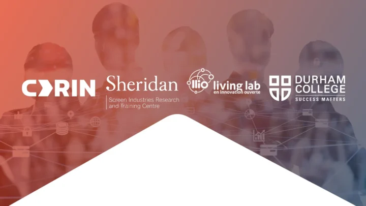 Image qui contient divers logos, dont celui du CDRIN et du Collège Sheridan