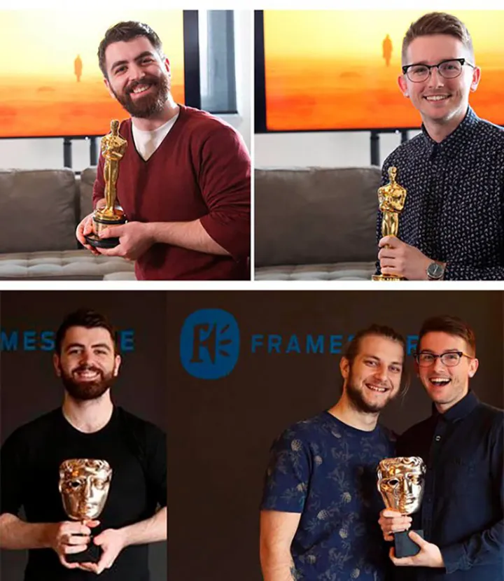 Trois finissants gagnants de l'Oscar 208 for best visual effects et le Bafta 2018