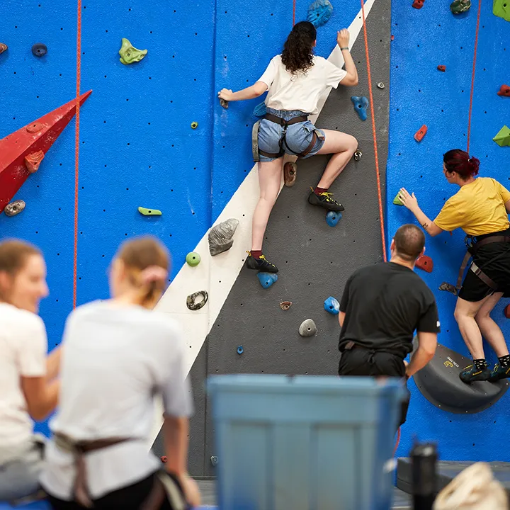 Mur d'escalade centre d'activité physique