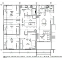 Plan intérieur de la résidence étudiante